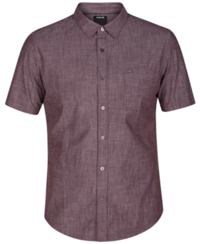 Shop Hurley Men's One And Only Cotton Shirt In Mahogany