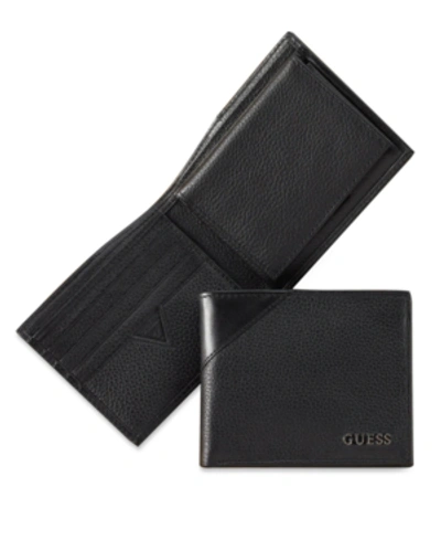 Shop Guess Men's  Monterrey Billfold Wallet With Removable Passcase In Black