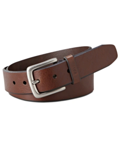 Shop Fossil Joe Casual Leather Belt In Brown