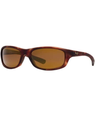 Shop Maui Jim Polarized Kipahulu Polarized Sunglasses, 279 In Tortoise Matte/bronze Mir Pol