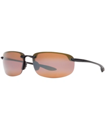 Shop Maui Jim Hookipa Polarized Sunglasses, 407 In Black/brown
