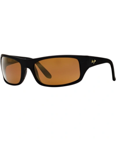 Shop Maui Jim Peahi Polarized Sunglasses, 202 In Black/brown