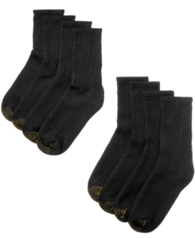 Shop Gold Toe Men's 8 Pack Athletic Crew Socks In Black