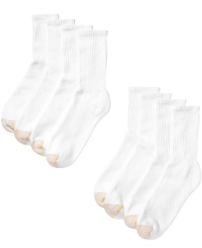 Shop Gold Toe Men's 8 Pack Athletic Crew Socks In White