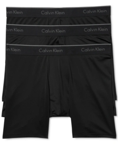 Shop Calvin Klein Men's Microfiber Stretch Boxer Brief 3-pack In Black - Assorted Waistbands