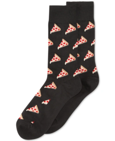Shop Hot Sox Men's Socks, Pizza Crew In Black