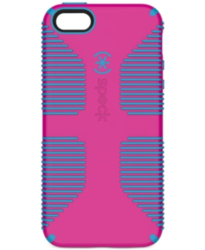 Shop Speck Candyshell Grip Phone Case For Iphone 5/5s/se In Lipstick Pink/jay Blue
