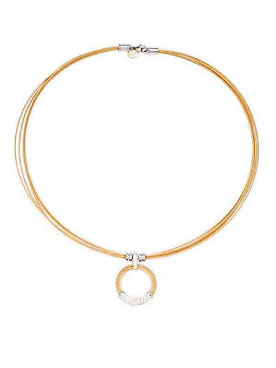 Shop Alor 18k White Gold & Sterling Silver Diamond Circle Pendant Necklace