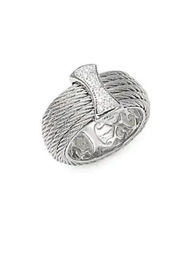 Shop Alor Cable 18k White Gold Band Ring