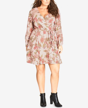 city chic pink floral dress