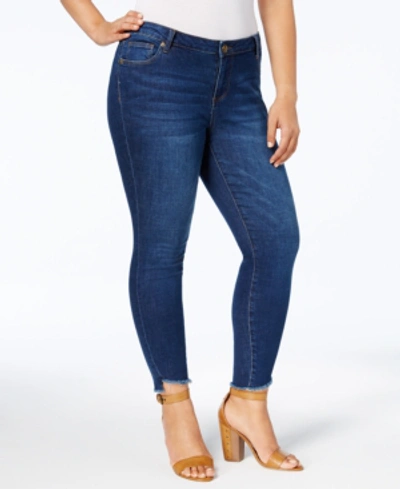 Shop Kut From The Kloth Plus Size Connie Frayed-hem Skinny Ankle Jeans In Repose