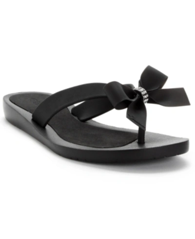 Shop Guess Women's Tutu Bow Flip Flops In Black