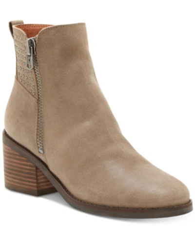 Shop Lucky Brand Women's Kalie Studded Booties Women's Shoes In Brindle