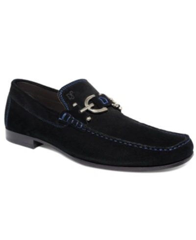 Shop Donald Pliner Dacio Suede Bit Loafer Men's Shoes In Black