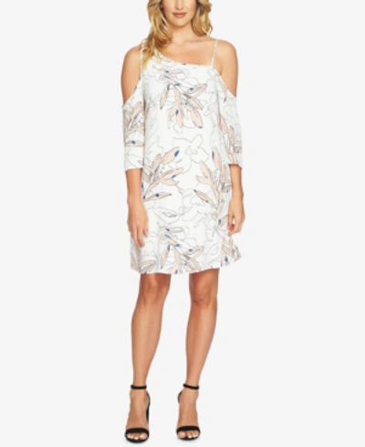 Shop 1.state Printed One-shoulder Dress In New Ivory