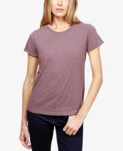 Lucky Brand Cotton Glitter T-shirt In Purple