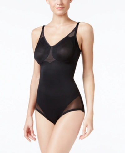 Shop Miraclesuit Women's Extra Firm Tummy-control Sheer Trim Bodysuit 2783 In Black
