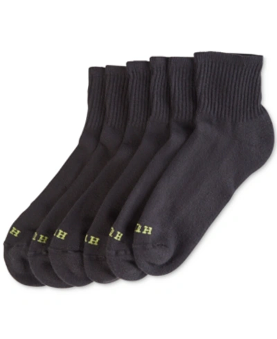 Shop Hue Women's Mini Crew 6 Pack Socks In Black