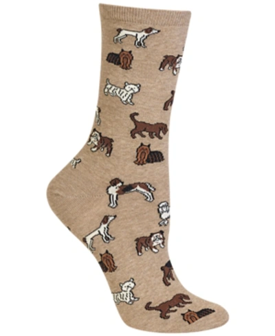 Shop Hot Sox Women's Dogs Fashion Crew Socks In Hemp