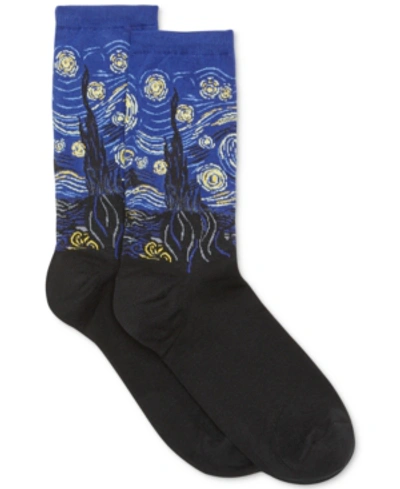 Shop Hot Sox Women's Starry Night Fashion Crew Socks In Royal