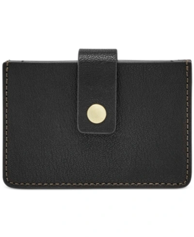 Shop Fossil Mini Tab Wallet In Black