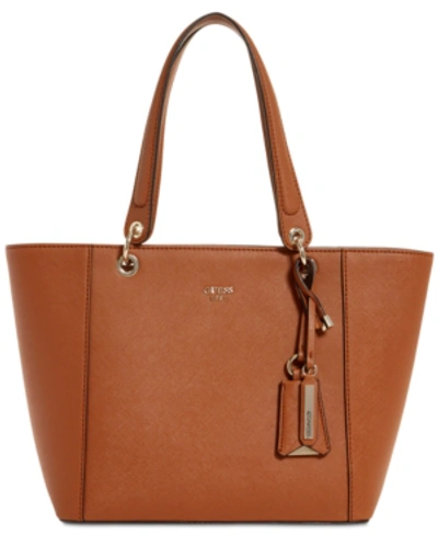 Shop Guess Kamryn Extra-large Tote In Cognac