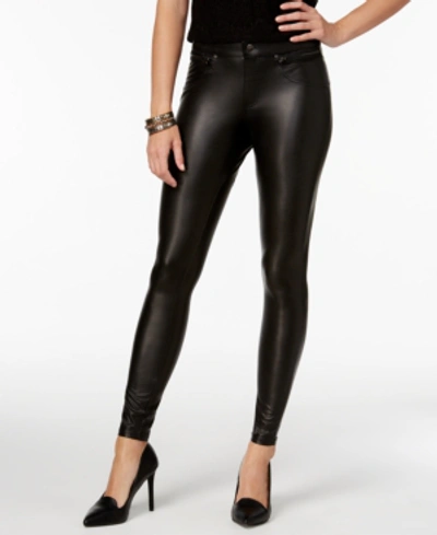 Shop Hue Women's Faux-leather Leggings In Black