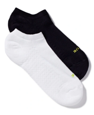 Shop Hue Women's Air Cushion No Show 3 Pack Socks In Black