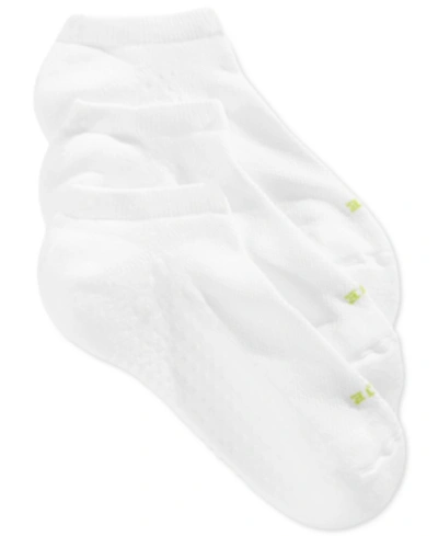 Shop Hue Women's Air Cushion No Show 3 Pack Socks In White