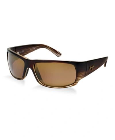 Shop Maui Jim Polarized World Cup Sunglasses, H266-01 In Brown/bronze