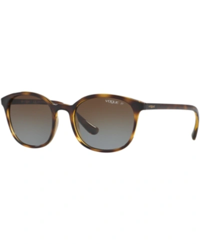 Shop Vogue Polarized Polarized Sunglasses , Vo5051s In Tortoise/brown Gradient Polar