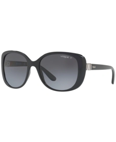 Shop Vogue Eyewear Polarized Sunglasses, Vo5155s In Black/grey Gradient Polar