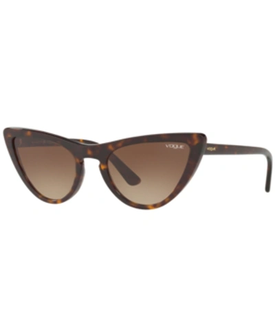 Shop Vogue Sunglasses, Vo5211s Gigi Hadid Collection In Brown/brown Gradient