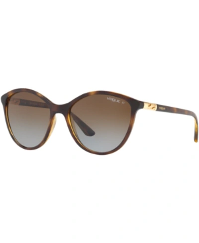 Shop Vogue Eyewear Polarized Sunglasses, Vo5165s In Brown/brown Gradient Polar