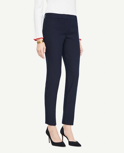 Shop Ann Taylor The Petite Eva Ankle Pant - Curvy Fit In Atlantic Navy