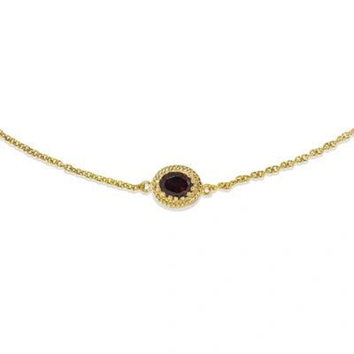 Vintouch Italy Luccichio Gold Vermeil Garnet Choker