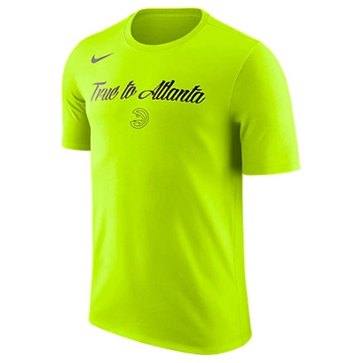 Shop Nike Men's Atlanta Hawks Nba Dry City T-shirt, Green