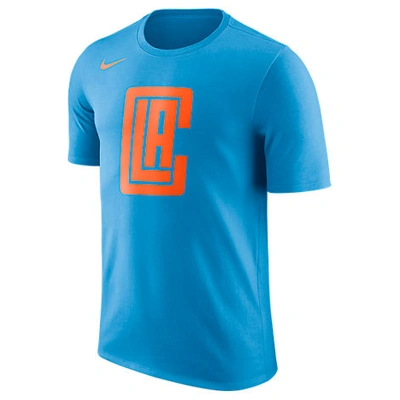 Shop Nike Men's Los Angeles Clippers Nba Dry City T-shirt In Blue