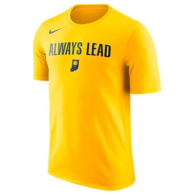Shop Nike Men's Indiana Pacers Nba Dry City T-shirt, Yellow