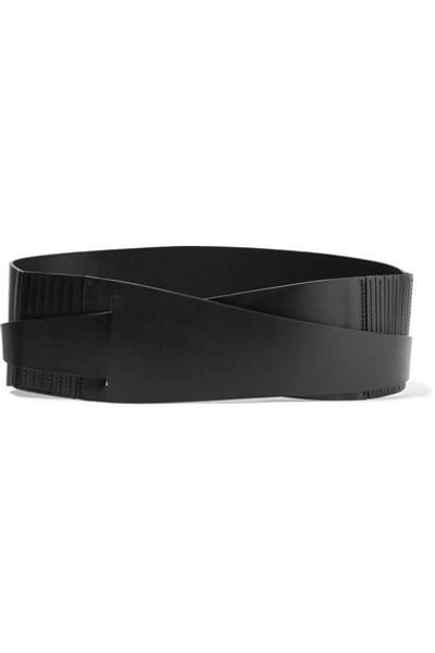 Shop Isabel Marant Cajou Leather Waist Belt In Black