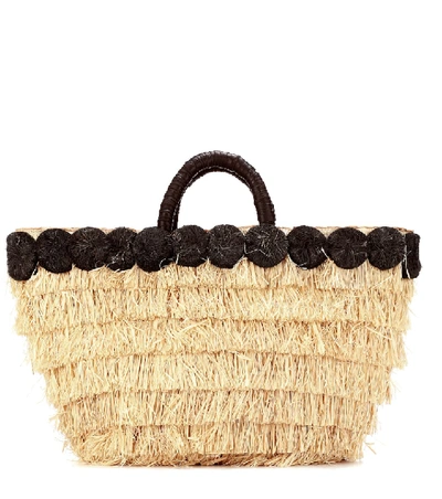 Shop Kayu Lucca Raffia Tote Bag In Beige