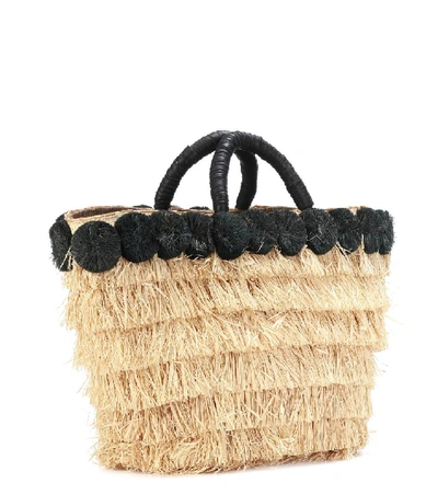 Shop Kayu Lucca Raffia Tote Bag In Beige