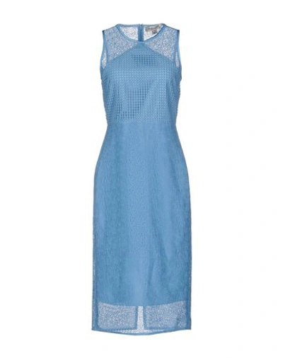 Shop Diane Von Furstenberg 3/4 Length Dresses In Sky Blue