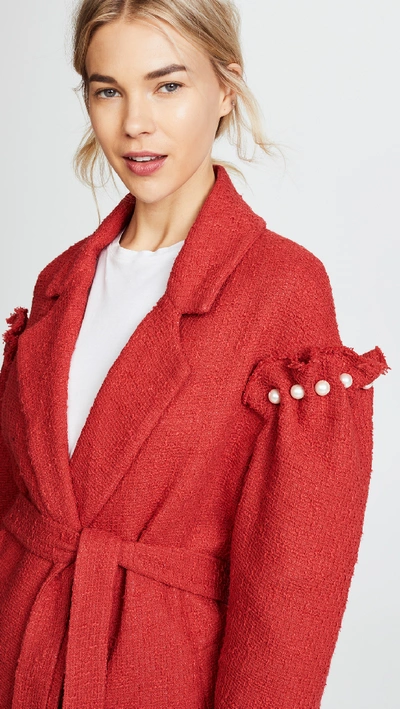 Shop Mother Of Pearl Webb Coat In Red