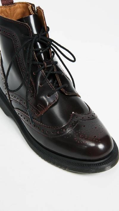 Dr. Martens Delphine 8 Eye Brogue Boots In Cherry Red | ModeSens