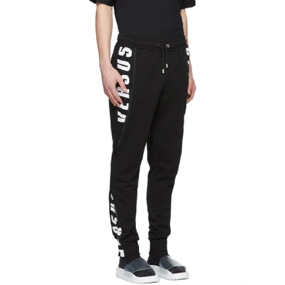 Shop Versus Black Logo Lounge Pants In B7008 Black