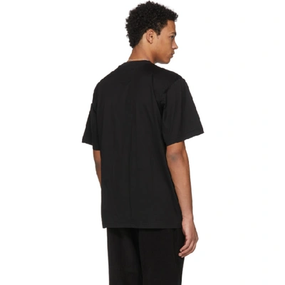 Shop Sacai Black Basic Cotton T-shirt In 001 Black