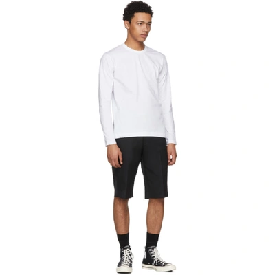 Shop Comme Des Garçons Shirt Comme Des Garcons Shirt White Long Sleeve Basic T-shirt In 4.white