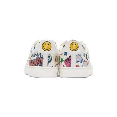 Shop Anya Hindmarch White All Over Wink Stickers Tennis Shoes