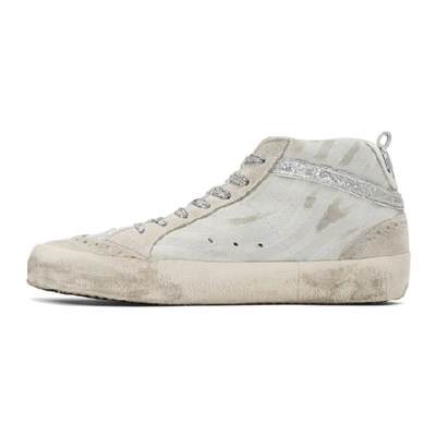 Shop Golden Goose White & Grey Mid Star Sneakers